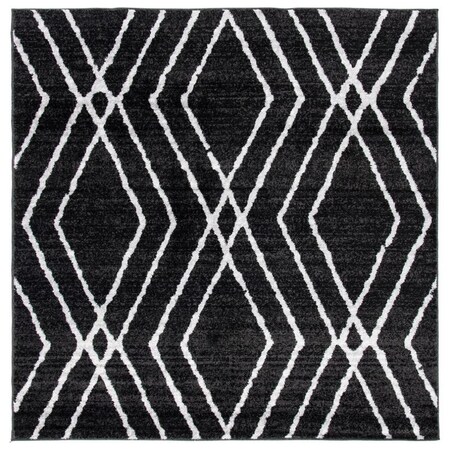 Safavieh 6 x 6 ft. Adirondack Power Loomed Square Rug Black & Light Grey ADR162F-6SQ